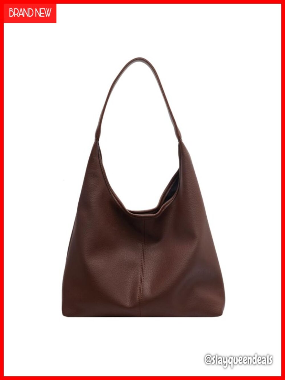 Slouchy Hobo Bag Soft PU Leather Tote Shoulder Purse Casual Everyday Handbag